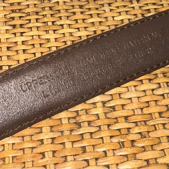 Vintage Women's M/L Genuine Leather Brown Brass Buckle Hook Equestrian Riding - Picture 5 of 6